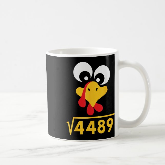 Mug 67 Meme Racine carrée 4489 Dinde Thanksgiving Math (Droite)