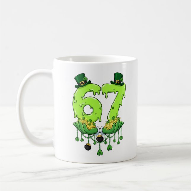 Mug 67 Meme Shamrocks Six Seven Shamrocks 6-7 St Patri (Gauche)