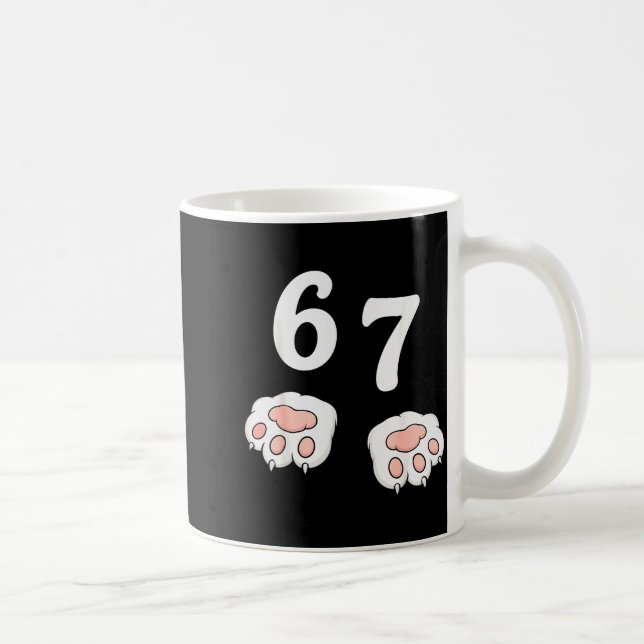Mug 67 Mème Six Sept 6 7 Chemise Mème Drôle Chat 67  (Droite)