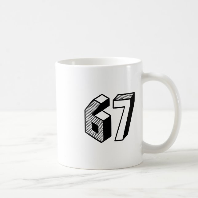 Mug 67 Meme Six Seven 6-7 Blague drôle d'Internet Vira (Droite)