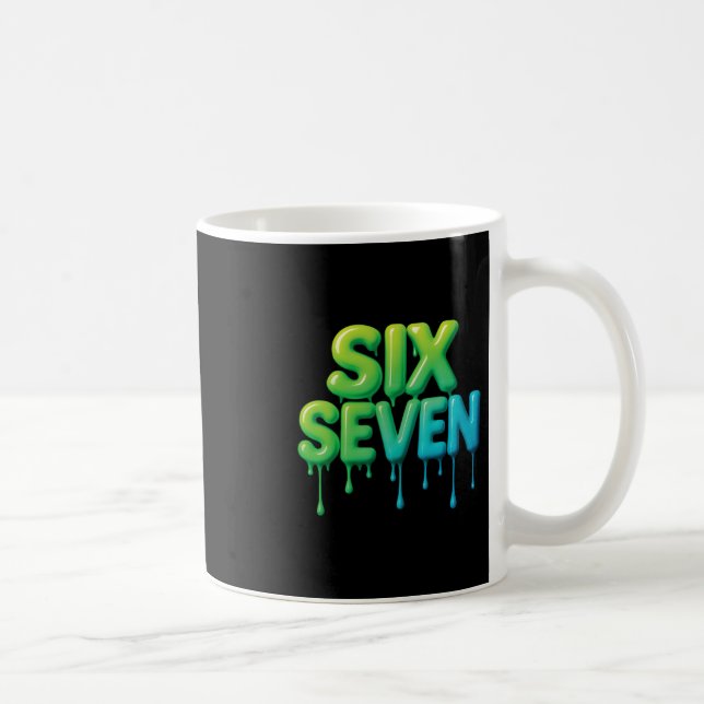 Mug 67 Meme Six Seven 6-7 Blague drôle d'Internet Vira (Droite)