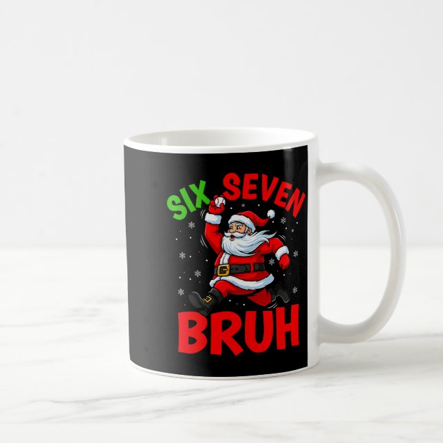 Mug 67 Meme Six Seven Bruh Santa Baseball Drôle Noël (Droite)