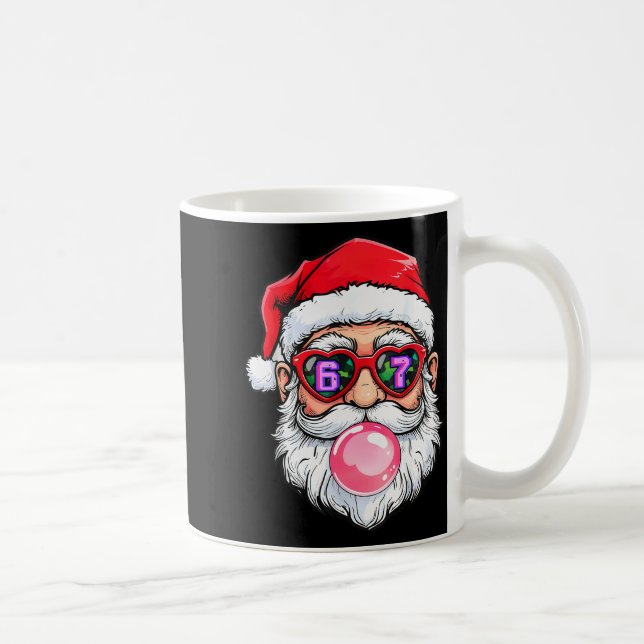 Mug 67 Meme Six Seven Numéro 6-7 6 7 Drôle de Père Noë (Droite)