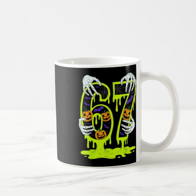 Mug 67 Meme Squelette Halloween Drôle Six Sept Tendanc (Droite)