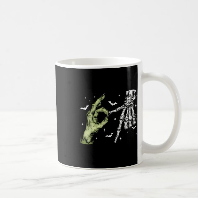 Mug 67 Meme Squelette Main Zombie 6 7 Halloween Six Se (Droite)
