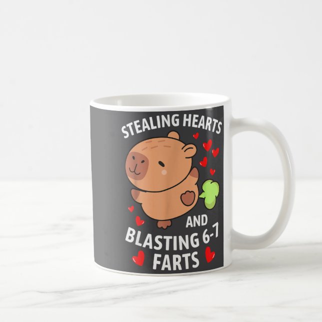Mug 67 Meme Stealing Hearts Valentine's Day Capybara K (Droite)