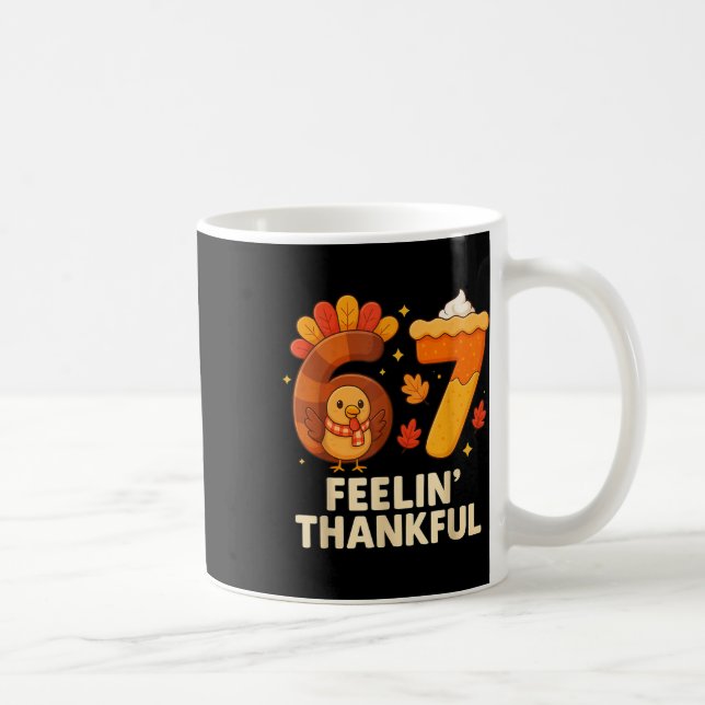 Mug 67 Meme Thanksgiving jour de la dinde drôle de vac (Droite)