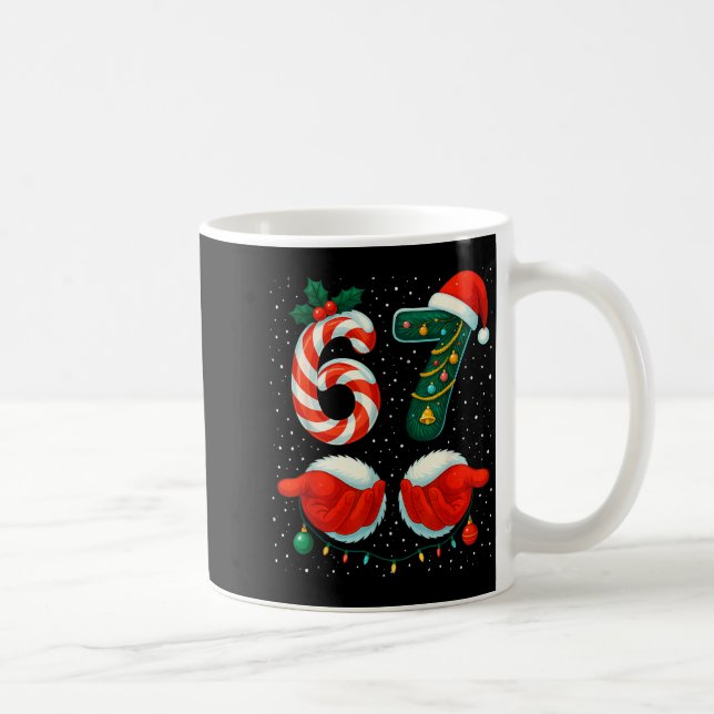 Mug 67 Noël 6 7 Mème Pyjama Fête Gen Alpha Sl (Droite)