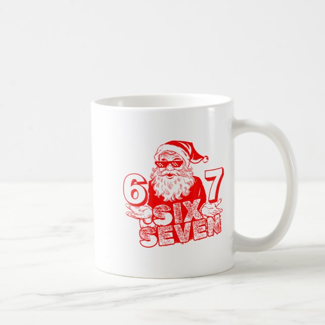 Mug 67 Noël 6 7 Mème Six Sept Drôle Santa Xmas B (Droite)