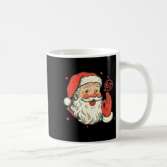Mug 67 Noël Drôle Six Sept Mème Brainrot Père Noël C (Droite)