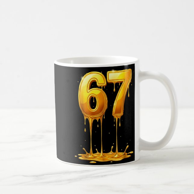 Mug 67 Or Dégoulinant Drôle Six Sept Mème Garçons Enfa (Droite)