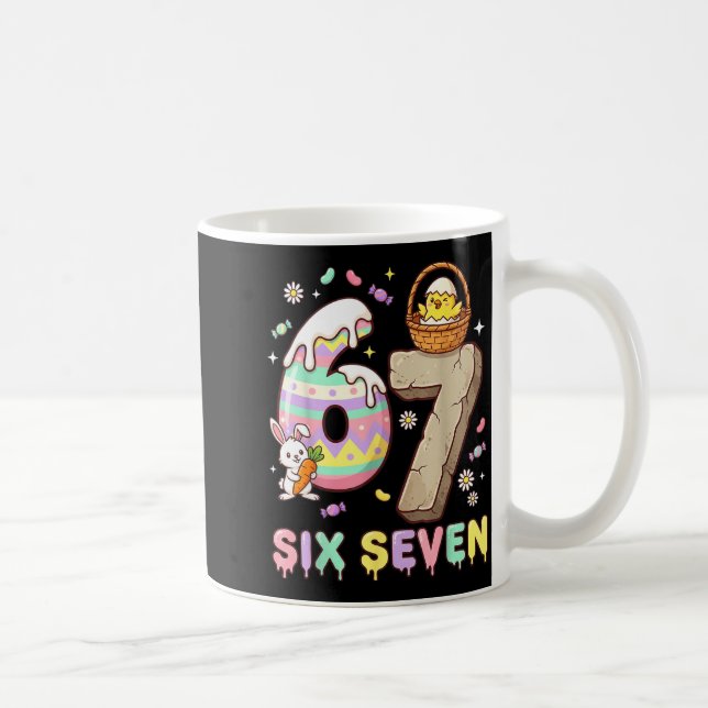 Mug 67 Pâques Six Sept Lapin Poussin Œuf de Pâques Drô (Droite)