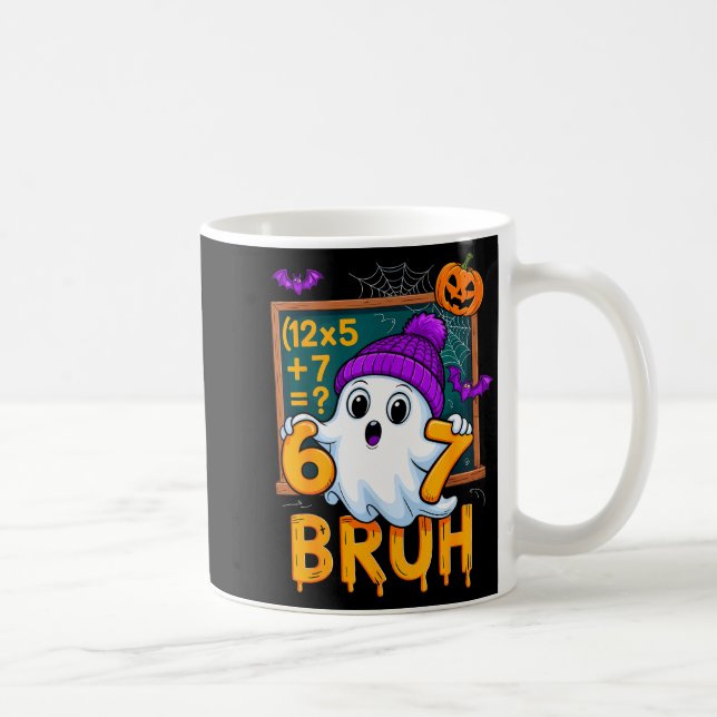 Mug 67 Prof Halloween Fantôme Six Sept Mème Math Humou (Droite)