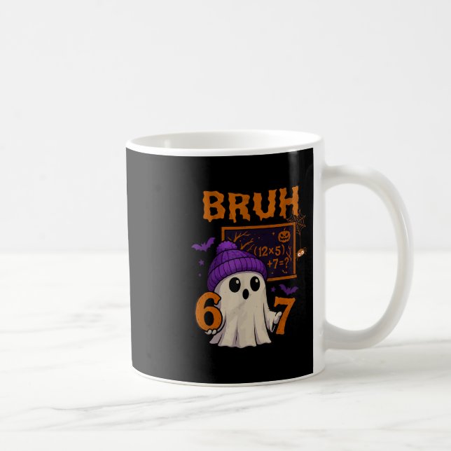 Mug 67 Professeur Halloween Fantôme Six Sept Mème Math (Droite)