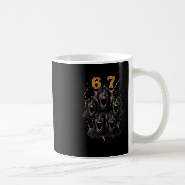 Mug 67 Six Seven Contrefaçon 6 7 Conception de Mème Dr (Droite)