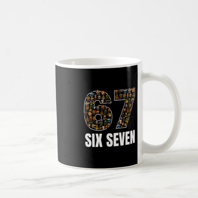 Mug 67 Six Seven Italian Brainrot Gen Alpha Slang Meme (Droite)
