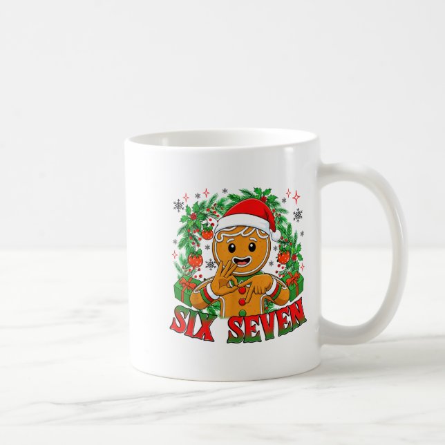 Mug 67 Six Seven Mème Drôle de Noël Signe de la Main e (Droite)