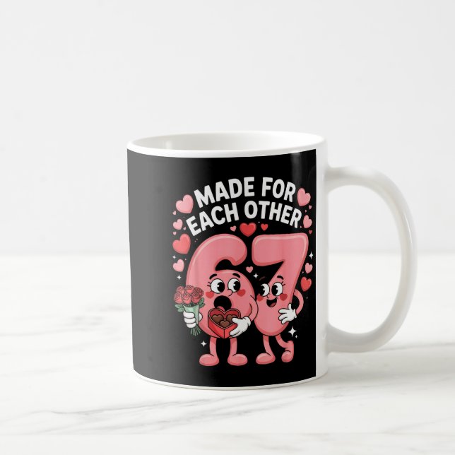 Mug 67 Six Seven Mème Gen Alpha Saint-Valentin Coquett (Droite)