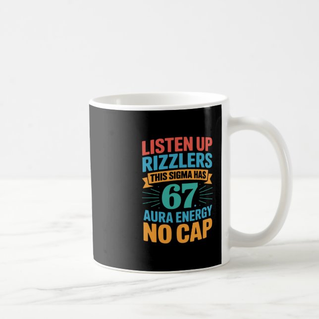 Mug 67 Six Seven Obtenir Sendy Conception de Mème Drôl (Droite)