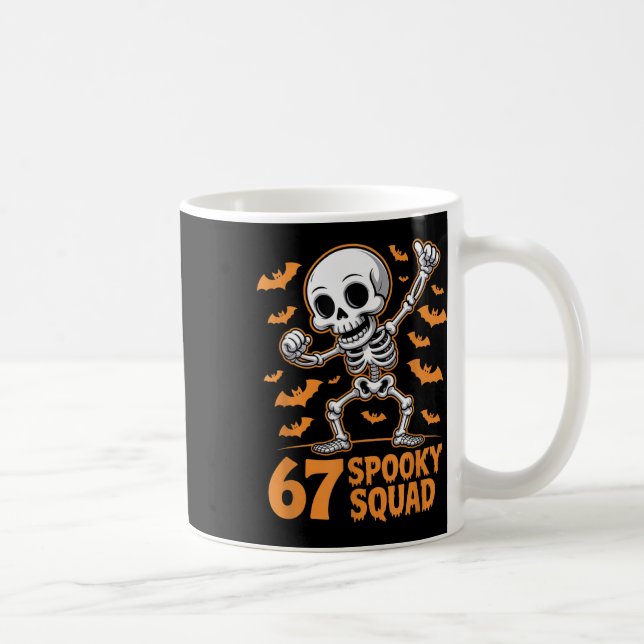 Mug 67 Spooky Squad Halloween Skeleton 6 7 Meme Six Se (Droite)