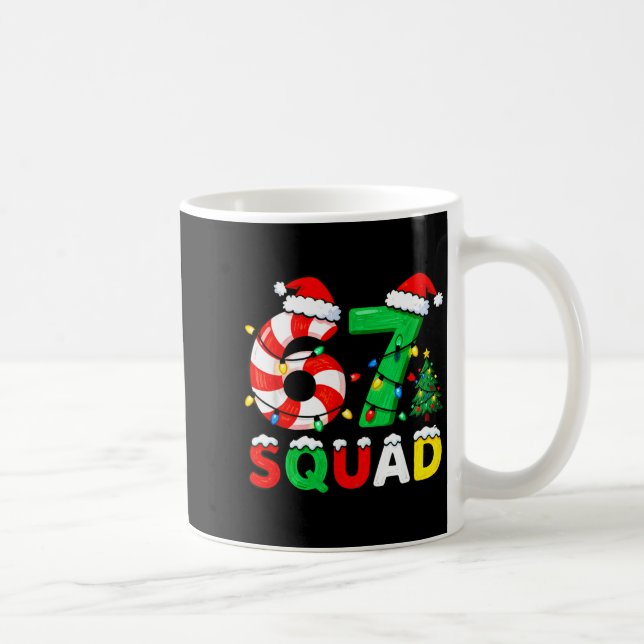 Mug 67 Squad Noël Canne de Bonbon Six Sept Mème Noël  (Droite)