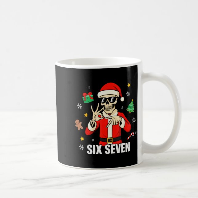 Mug 67 squelette drôle six sept Gen Z Alpha Noël  (Droite)