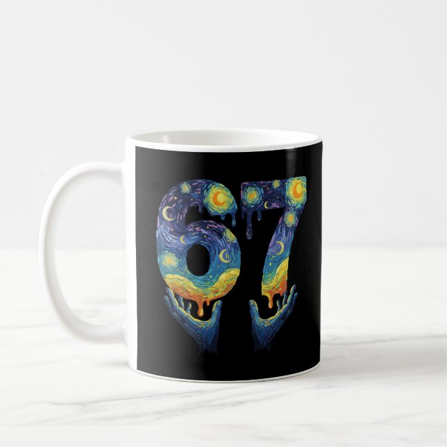 Mug 67 Van Gogh Starry Night Ice Cream Drip Funny (Gauche)