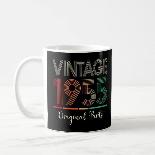 Mug 67e anniversaire Vintage 1955 Année Anniversaire 1 (Gauche)