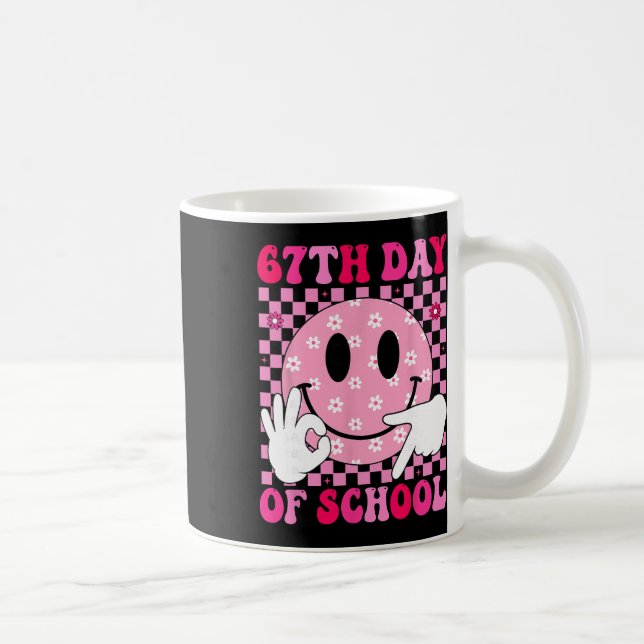 Mug 67e jour d'école 67 mème Gen Alpha argot 6 7 Six (Droite)