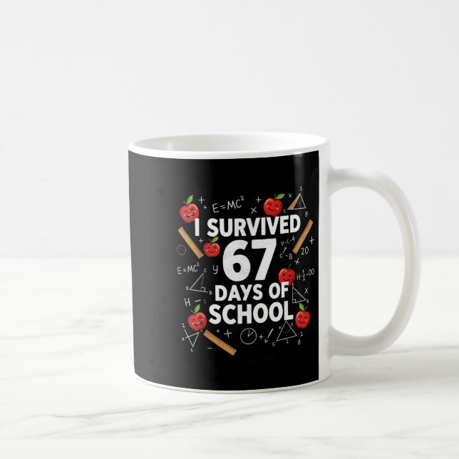 Mug 67e jour d'école enseignant enfants 67 maths nombr (Droite)