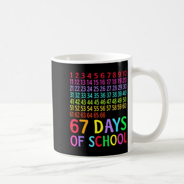 Mug 67th Day Of School Teacher Kids 67 Math Numbers 10 (Droite)