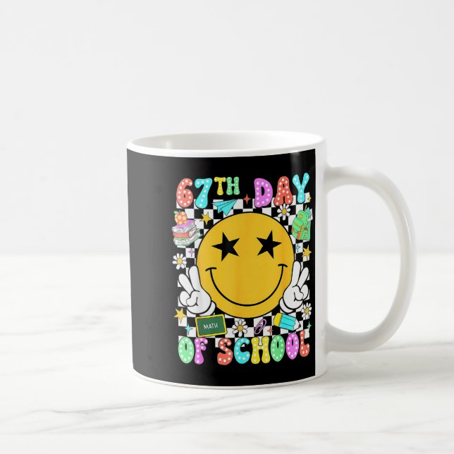Mug 67th Day Of School Teacher Kids 67 Smile Face 100t (Droite)