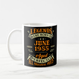 Mug 68e Anniversaire Légendes Cadeaux Né En Juin 1955 