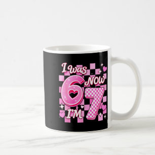 Mug 6 7 ans petite fille d'anniversaire était 6 7 67 m