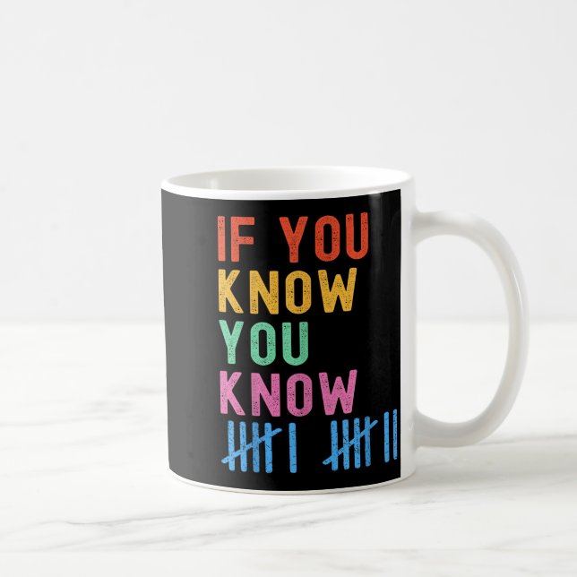 Mug 6 7 Funny If You Know You Know Tally Marks Six Sev (Droite)