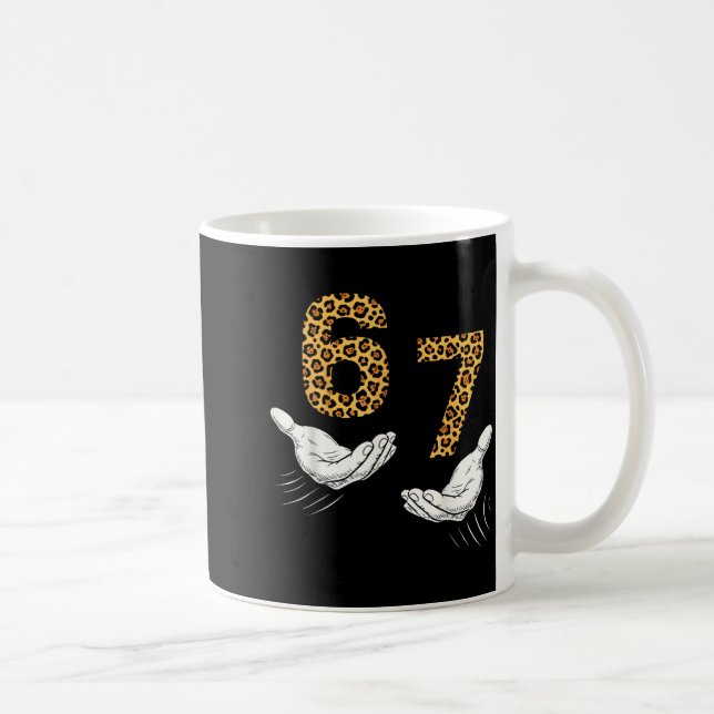 Mug 6-7 Meme Leopard Cheetah Cool Six-seven Funny  (Droite)