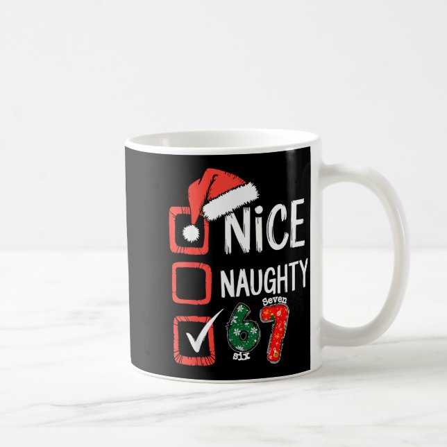 Mug 6-7 Meme Nice Naughty 67 Christmas Brain Rot Funny (Droite)