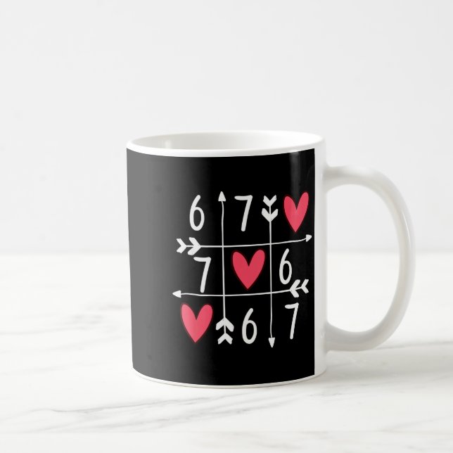 Mug 6 7 Mème Six Sept 67 Drôle Xoxo Jeu Saint-Valentin (Droite)