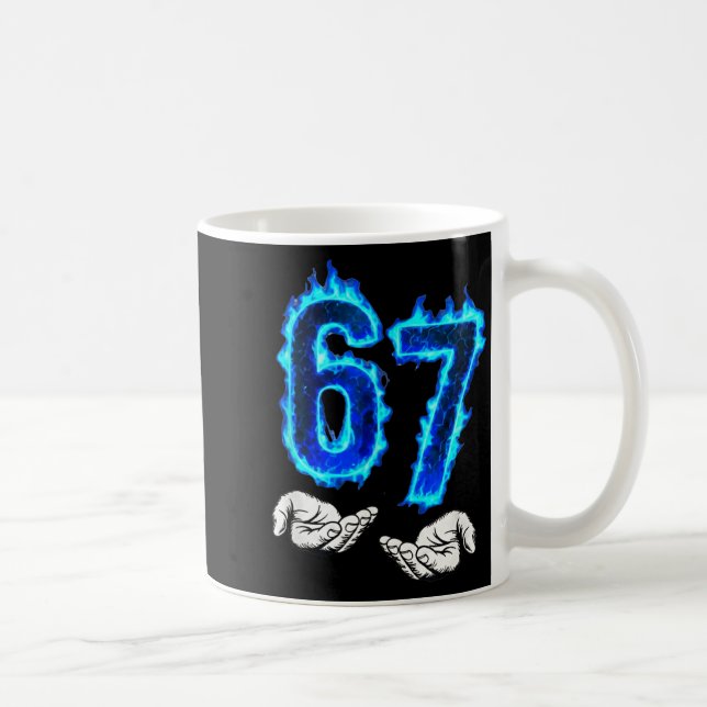 Mug 6 7 Meme Six Seven 67 Hands Meme Funny Men Girls B (Droite)