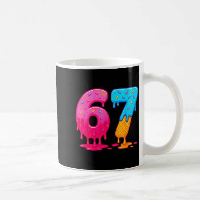 Mug 6 7 Meme Six Seven Goutte de glace  (Droite)