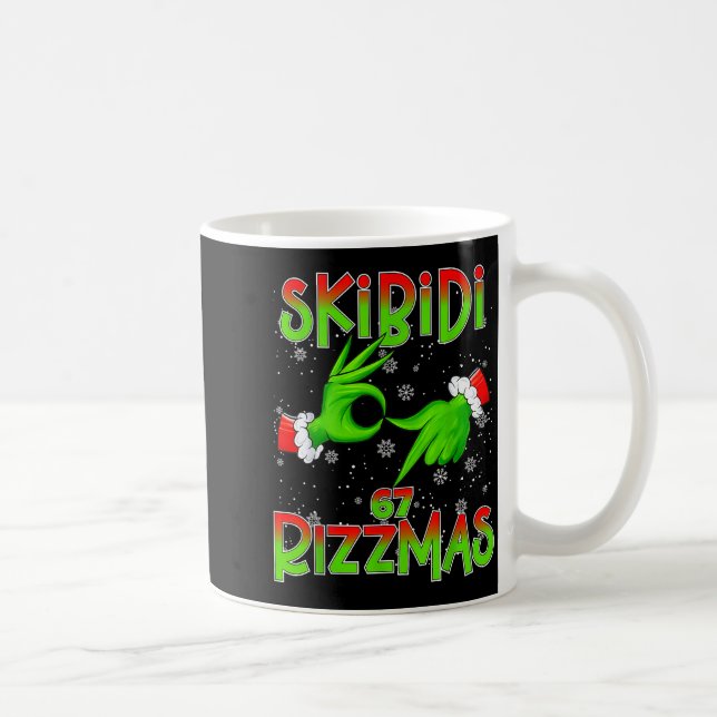 Mug 6 7 Noël Skibidi Rizzmas 67 Mème Gen Alpha Sl (Droite)