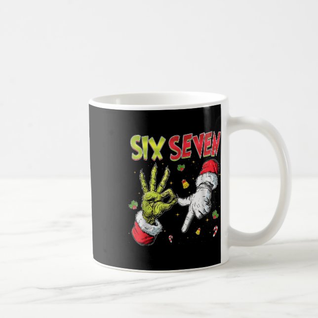 Mug 6 7 Six Sept Hand Gen Z Alpha Meme Argot Noël Chr (Droite)