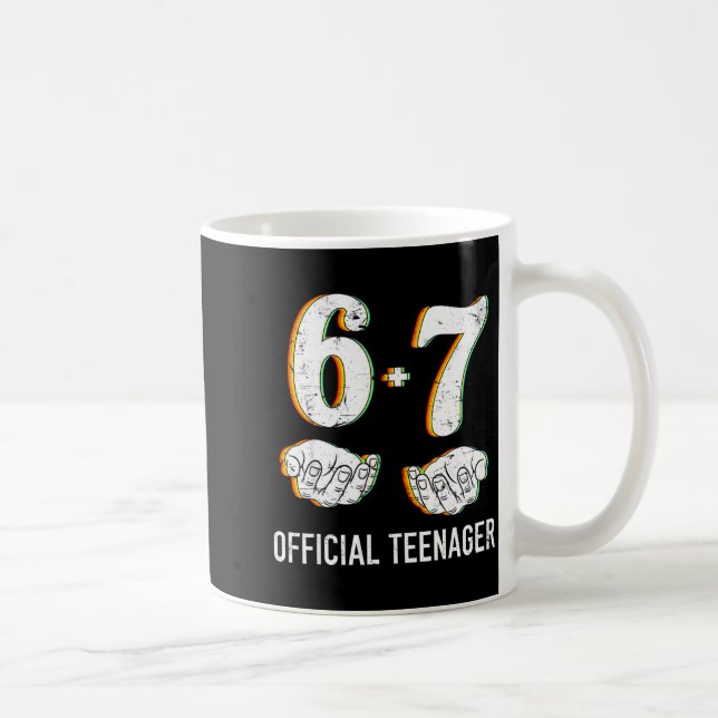 Mug 6+7 Year Old Boys Girls Teenager 13th Birthday Fun (Droite)
