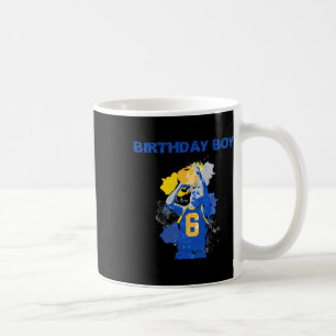 Mug 6 Ans Anniversaire Garçon Bleu Et Jaune Bysketbyl