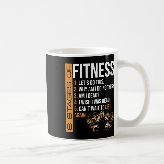 Mug 6 étapes de l'exercice de musculation Fitness (Droite)