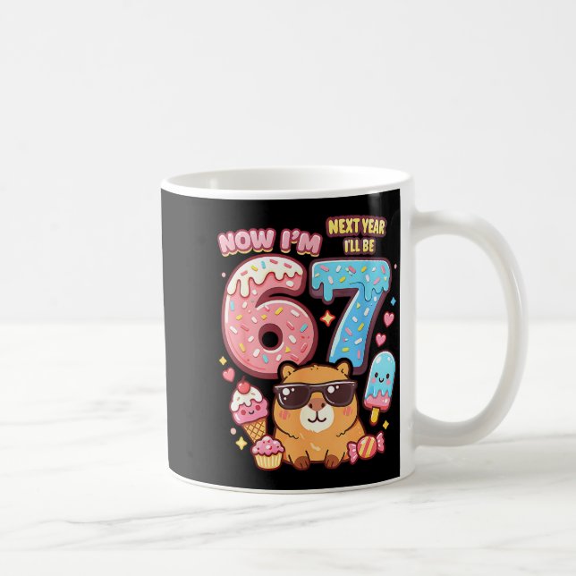 Mug 6 l'année prochaine sera 7 capybara glace 67 meme  (Droite)