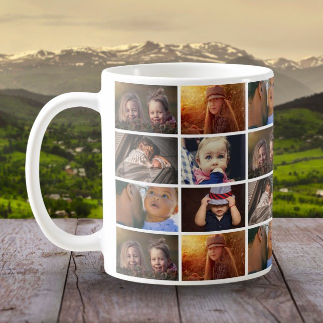 Mug 6 Photo Collage Famille Photo Motif (Créateur téléchargé)