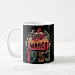 Mug 70 ans 70e anniversaire Vintage Rétro Mars 195