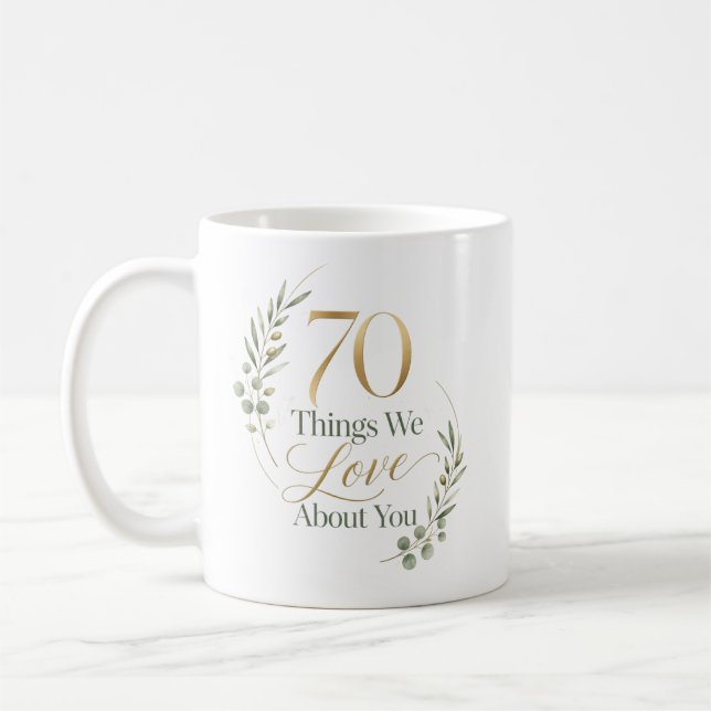 Mug 70 choses personnalisées que nous aimons de vous (Gauche)