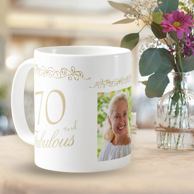 Mug 70 et fabuleux ornement 70e anniversaire Photo (Créateur téléchargé)